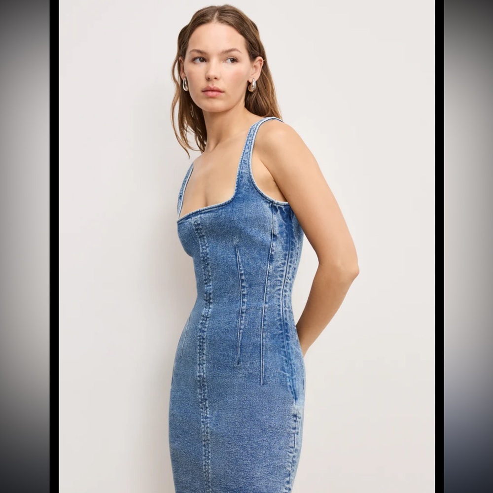 Good American Denim Shift Mini Dress